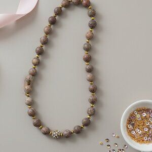 Earthy Brown Jasper Bead Necklace